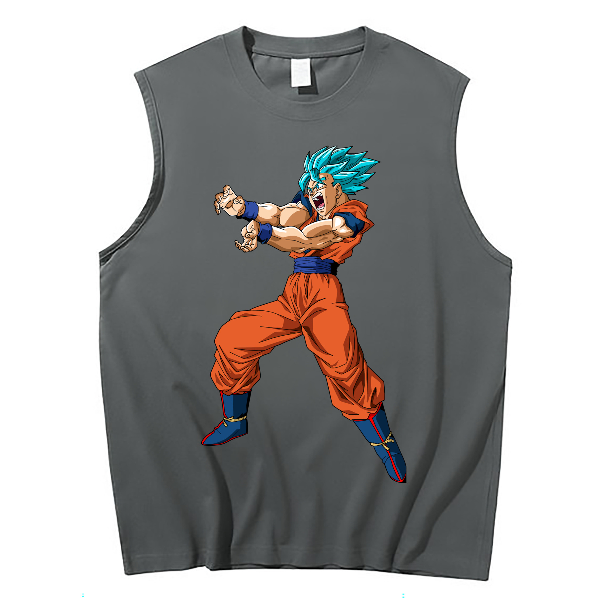 （画像用） ドラゴンボール 孫悟空（そん ごくう）Son Goku カカロット DRAGON BALL Kakarotto コットン100％タンクトップ（フロントプリント）